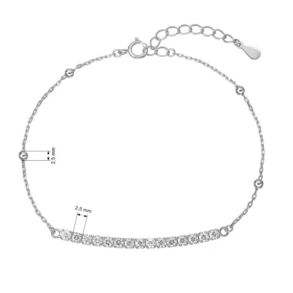 Stříbrný náramek se zirkony 13102.1