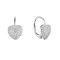 Stříbrné náušnice třpytivé srdce 11714.1