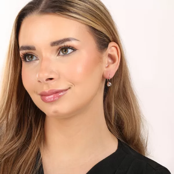 Stříbrné náušnice lesklá kulička 61136