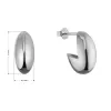 Stříbrné náušnice oválné 61120
