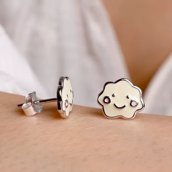 Stříbrné náušnice mráčky 61140