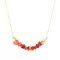 Náhrdelník s kamenem korál 42037.3 ocel