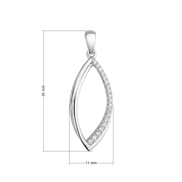 Stříbrný přívěsek slza 14070.1