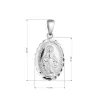 Stříbrný přívěsek madailonek Madonka 64090