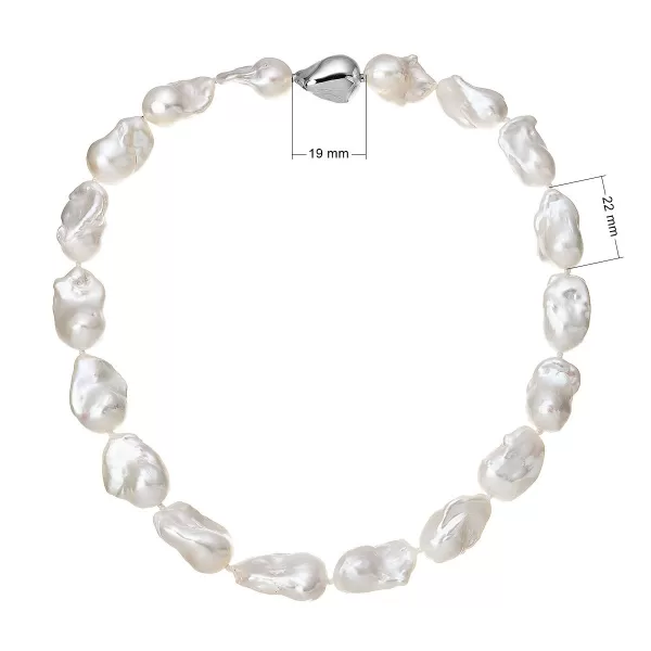 Stříbrný perlový náhrdelník baroko 22061.1