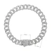 Stříbrný kubánský náramek TESS 13M00005 moissanite