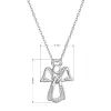 Stříbrný náhrdelník anděl se zirkony 12121.1