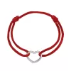 Kabbalah náramek se stříbrným srdcem 13093.3 red