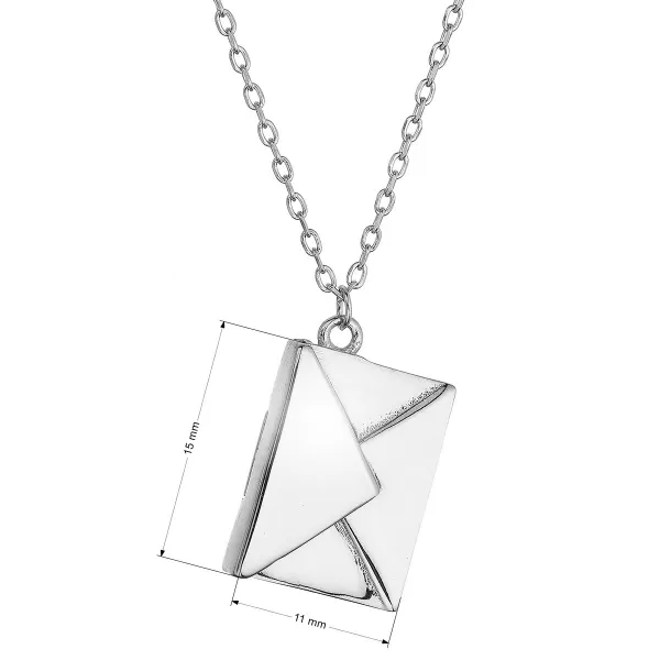 Stříbrný náhrdelník obálka-psaníčko 62039