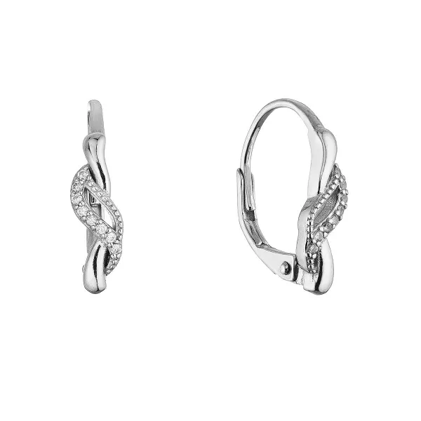 Stříbrné visací náušnice vlnka 11671.1