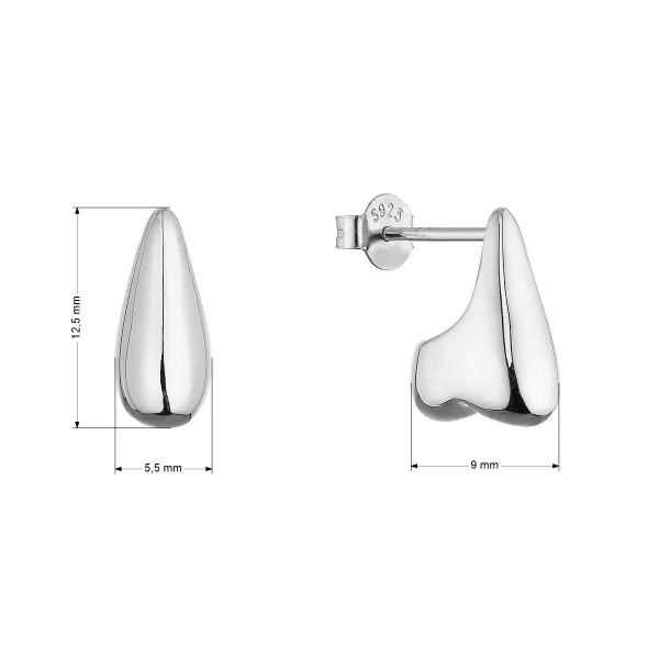 Stříbrné náušnice kapka 61084