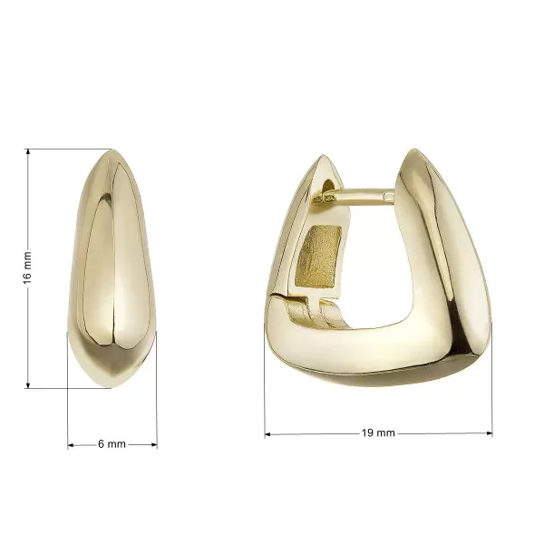 Pozlacené masivní náušnice kruhy 61155
