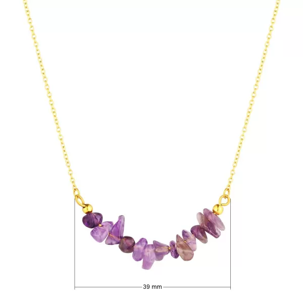 Náhrdelník s kamenem ametyst 42037.3 ocel