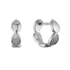 Stříbrné náušnice tvarované kruhy 11614.1