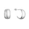 Stříbrné náušnice lesklé půlkruhy 61090