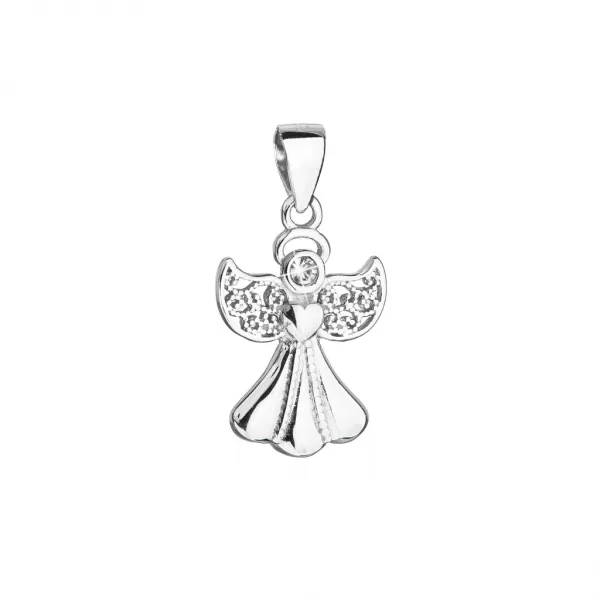 Stříbrný přívěsek anděl se Swarovski krystaly 34262.1
