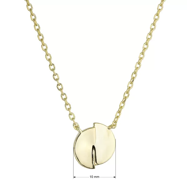 Pozlacený náhrdelník s rozpůlenou placičkou 62051