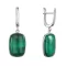 Stříbrné náušnice s přírodním malachitem 11741.3