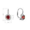Stříbrné náušnice kulaté se zirkony 11637.3 garnet