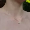 Pozlacený náhrdelník s pravým růženínem 12156.3 rose gold