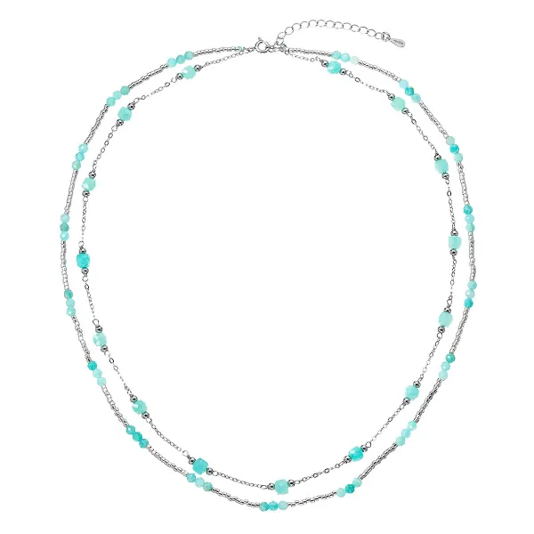 Stříbrný náhrdelník s amazonity 12183.3