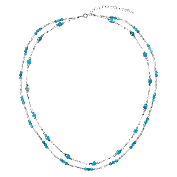 Stříbrný náhrdelník s apatity 12183.3