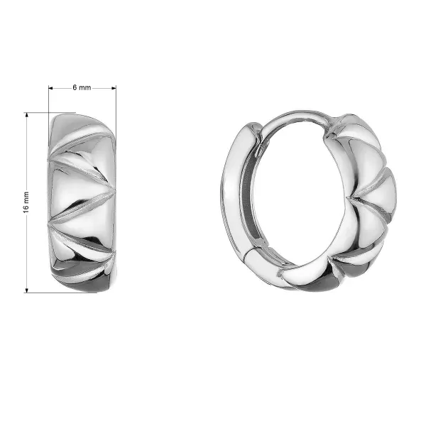 Stříbrné náušnice kruhy 61157