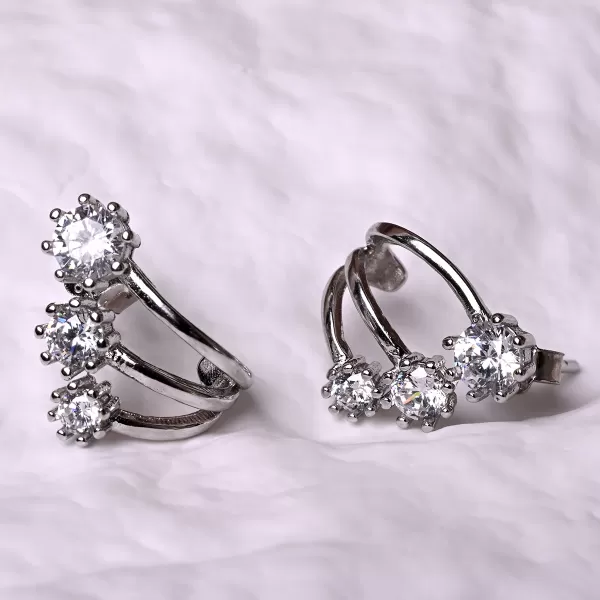 Stříbrné náušnice vějířky 11764.1