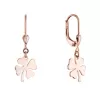 Pozlacené stříbrné náušnice čtyřlístky 61132 rose gold
