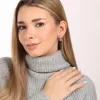 Stříbrné náušnice propletená srdíčka 11718.1