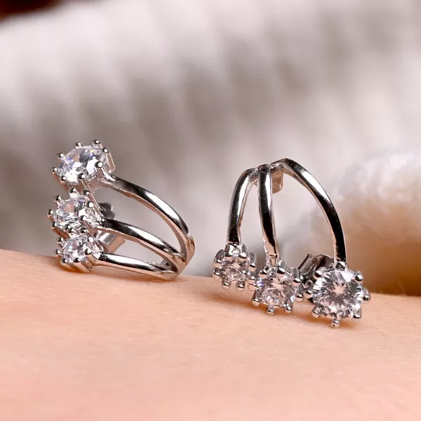 Stříbrné náušnice vějířky 11764.1