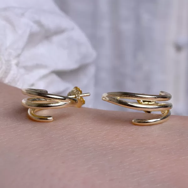 Pozlacené náušnice 61153