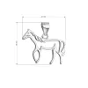Stříbrný přívěsek kůň 64035
