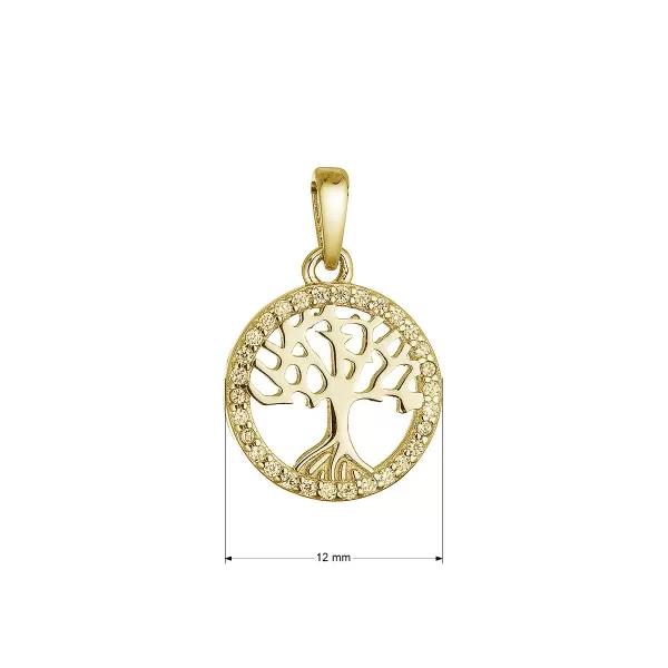 Stříbrný pozlacený přívěsek strom života 14051.1