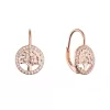 Pozlacené stříbrné náušnice strom života se zirkony 11713.1 rose gold