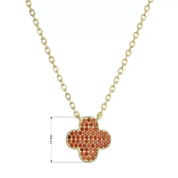 Pozlacený náhrdelník čtyřlístek 12182.3 oranžový