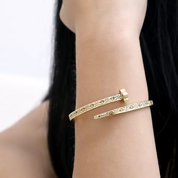 Zlatý 14kt pevný náramek 93A00021