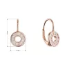 Pozlacené stříbrné náušnice kroužek ananas 11719.1 rose gold