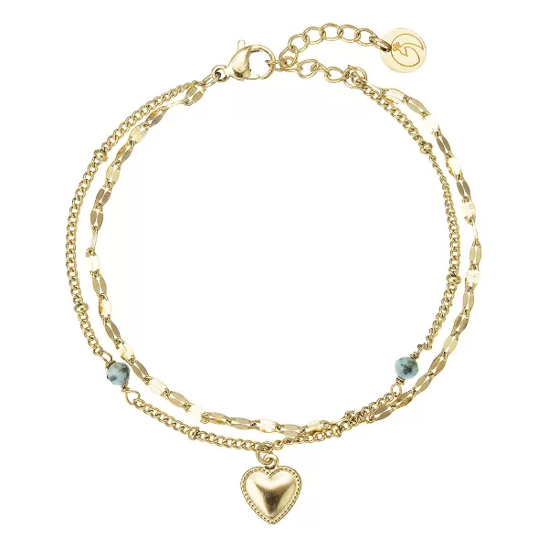 Náramek ocelový s africkým tyrkysem 43099.3