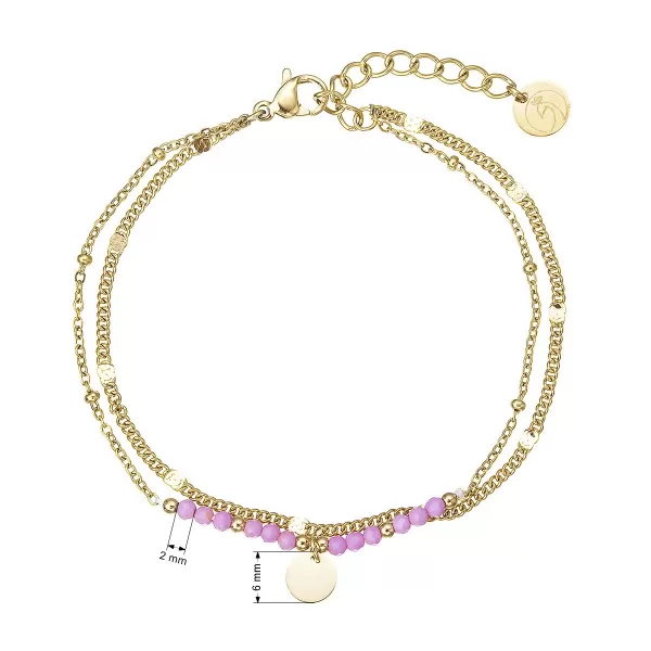 Náramek ocelový s ametystem 43074.3