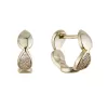 Pozlacené stříbrné náušnice tvarované kruhy 11614.1
