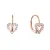 Pozlacené stříbrné náušnice srdce 11717.1 rose gold