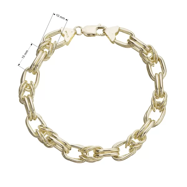 Elegantní masivní náramek pozlacený 73067