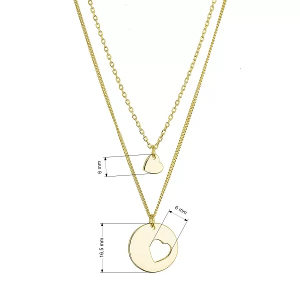Pozlacený stříbrný set náhrdelníků pro maminku a dceru 62047