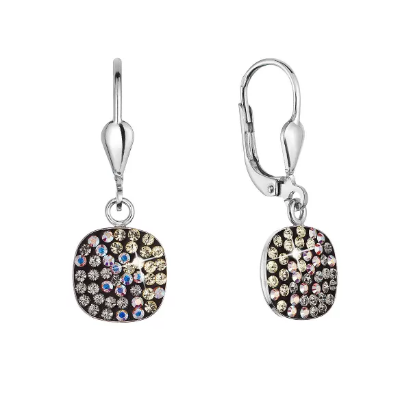 Stříbrné visací náušnice se Swarovski krystaly 31320.3 moonlight