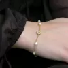 Pozlacený náramek s říčními perlami 23032.1