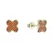 Pozlacené náušnice čtyřlístky 11763.3 oranžové