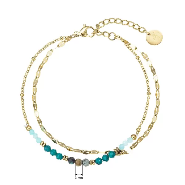 Náramek ocelový s africkým tyrkysem 43106.3