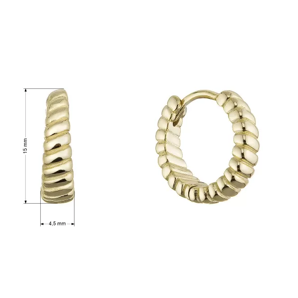 Pozlacené náušnice kruhy 61160