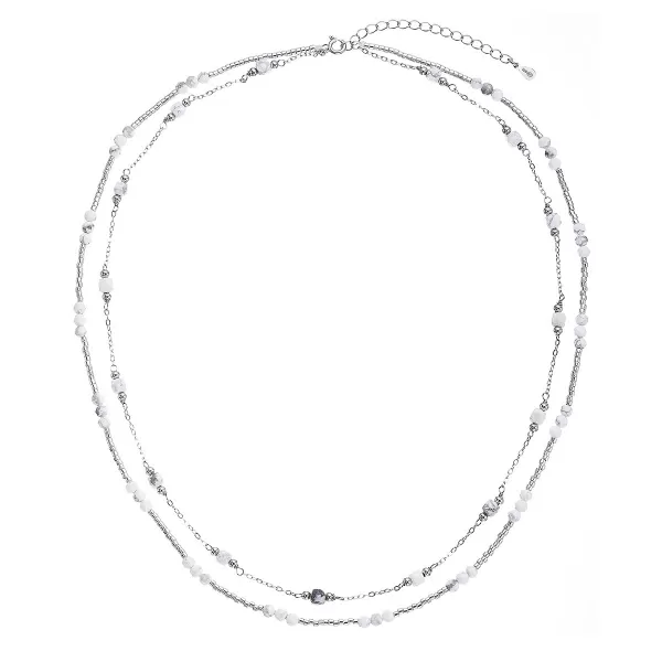 Stříbrný náhrdelník s howlity 12183.1